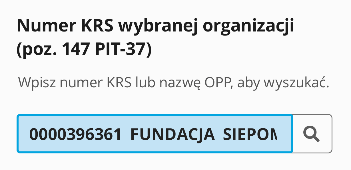 How to enter the KRS number