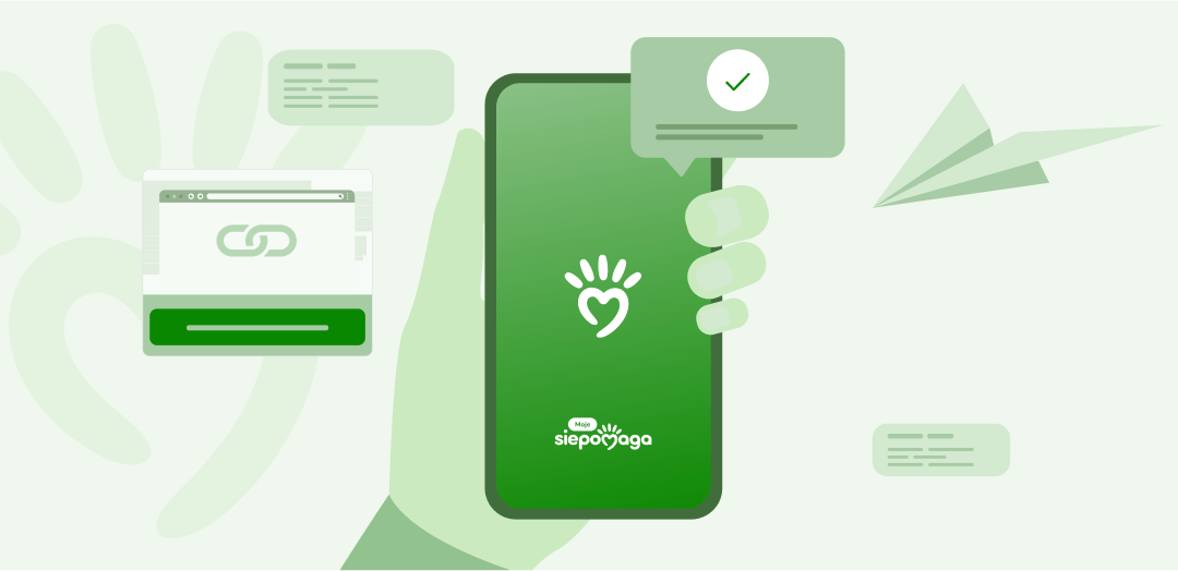 A phone with My Siepomaga app