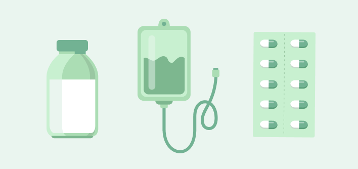 Suplementy diety, opakowanie z&nbsp;żywnością dojelitową