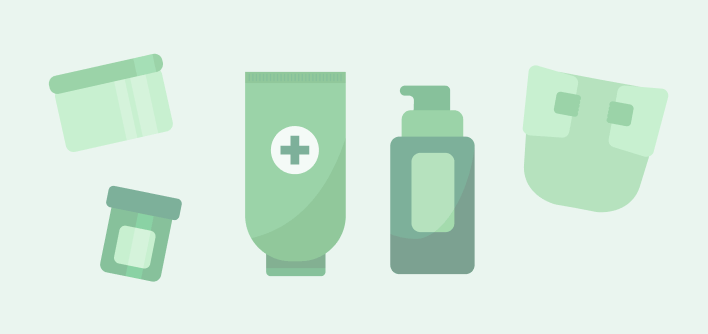 Kosmetyki medyczne, pielucha, maści