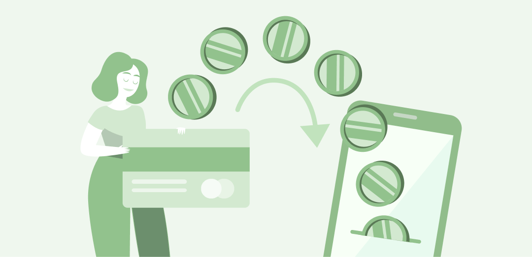 Kobieta z kartą płatniczą i telefonem